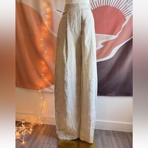 NWT Massimo Dutti Women’s Trousers Linen Pants Size 10 Luxury Minimalist
